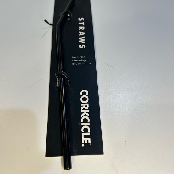Corkcicle Reusable Stainless Steel Tumbler Straw in Gunmetal - Picture 2 of 2